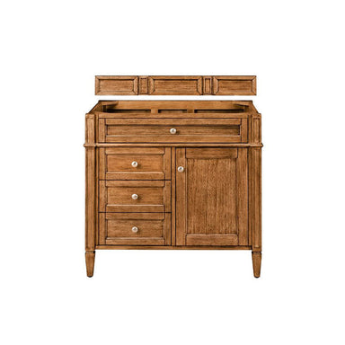 James Martin Brittany 36" Single Vanity Saddle Brown Cabinet Only