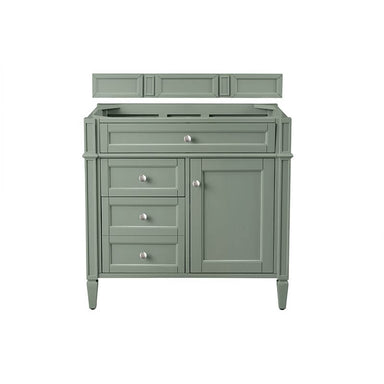 James Martin Brittany 36" Single Vanity Smokey Celadon Cabinet Only