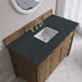 James Martin Brittany 48 Inch Single Vanity in Pecan With Charcoal Soapstone Silestone Top