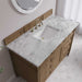James Martin Brittany 48" Single Vanity in Pecan With Carrara Marble Top