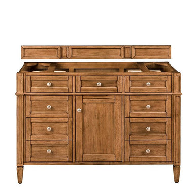 James Martin Brittany 48" Single Vanity Saddle Brown Cabinet Only