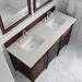James Martin Brittany 60" Double Vanity in Burnished Mahogany With Siberian Silestone Top