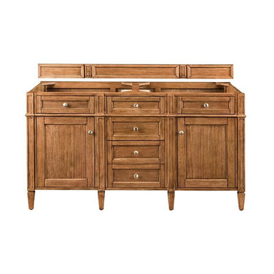 James Martin Brittany 60" Double Vanity Saddle Brown Cabinet Only