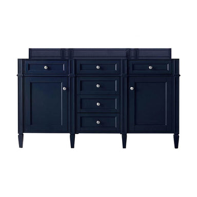 James Martin Brittany 60" Double Vanity Victory Blue Cabinet Only