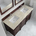 James Martin Brittany 60 Inch Double Vanity in Burnished Mahogany With Tajnar Eclos Top