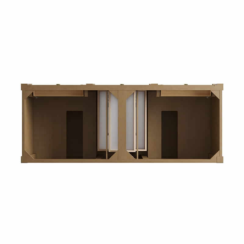 James Martin Brittany 60 Inch Double Vanity in Pecan Top View