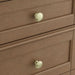 James Martin Brittany 60 Inch Double Vanity in Pecan With Champagne Brass Hardware