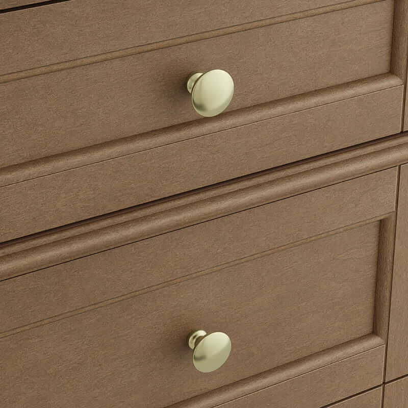 James Martin Brittany 60 Inch Double Vanity in Pecan With Champagne Brass Hardware