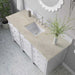 James Martin Brittany 60 Inch Single Vanity in Bright White With Tajnar Eclos Top
