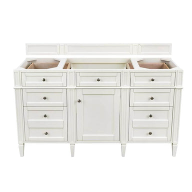 James Martin Brittany 60" Single Vanity Bright White Cabinet Only