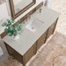 James Martin Brittany 60" Single Vanity in Saddle Brown With Siberian Silestone Top
