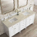 James Martin Brittany 72" Double Vanity in Bright White With Tajnar Eclos Top