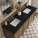 James Martin Brittany 72" Double Vanity in Saddle Brown With Phantome Eclos Top