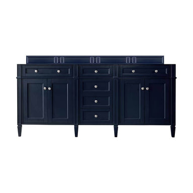 James Martin Brittany 72" Double Vanity Victory Blue Cabinet Only