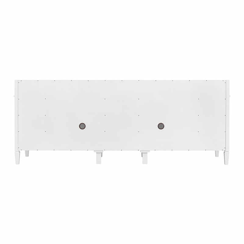 James Martin Brittany 84" Double Vanity in Bright White Back View