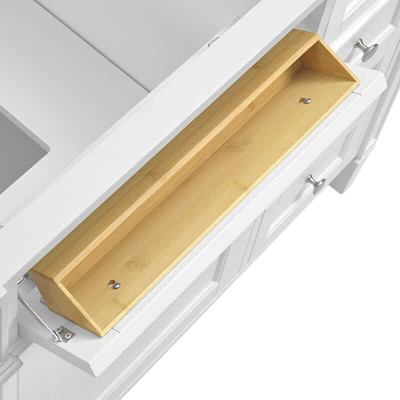 James Martin Brittany 84" Double Vanity in Bright White With Drawer Boxes Feature English Dovetail Joinery