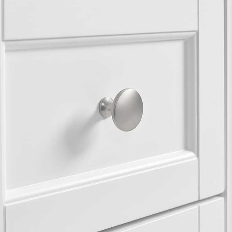 James Martin Brittany 84" Double Vanity in Bright White With Satin Nickel Hardware