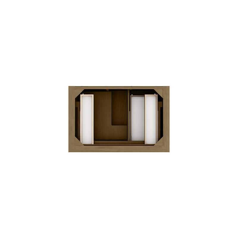 James Martin Brookfield 36 Inch Single Vanity in Honey Oak Top View