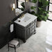 James Martin Brookfield 36" Single Vanity in Black Onyx With Ethereal Noctis Silestone Top