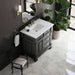 James Martin Brookfield 36" Single Vanity in Black Onyx With White Zeus Silestone Top