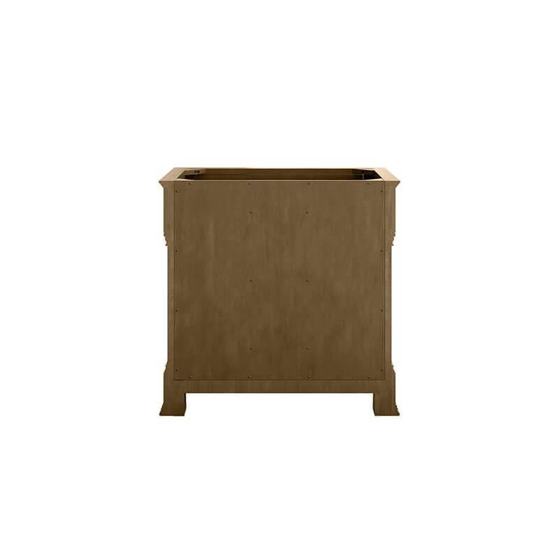 James Martin Brookfield 36" Single Vanity in Honey Oak Back View