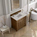 James Martin Brookfield 36" Single Vanity in Honey Oak With Victorian Silver Silestone Top