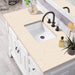 James Martin Brookfield 48 Inch Single Vanity in Bright White With Eternal Marfil Silestone Top