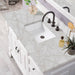 James Martin Brookfield 48 Inch Single Vanity in Bright White With Victorian Silver Silestone Top