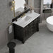 James Martin Brookfield 48" Single Vanity in Black Onyx With Arctic Fall Solid Surface Top