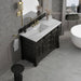 James Martin Brookfield 48" Single Vanity in Black Onyx With White Zeus Silestone Top