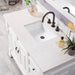 James Martin Brookfield 48" Single Vanity in Bright White With Eternal Jasmine Pearl Silestone Top