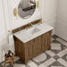 James Martin Brookfield 48" Single Vanity in Honey Oak With Victorian Silver Silestone Top