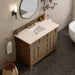 James Martin Brookfield 48" Single Vanity in Pecan With Eternal Marfil Silestone Top
