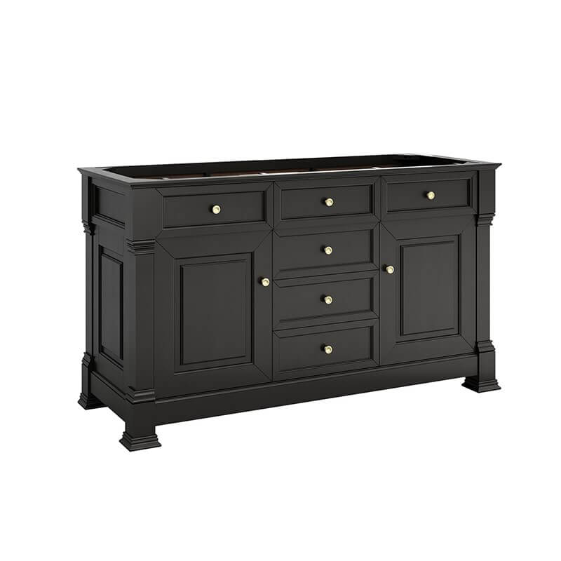 James Martin Brookfield 60" Double Vanity Black Onyx Cabinet Only