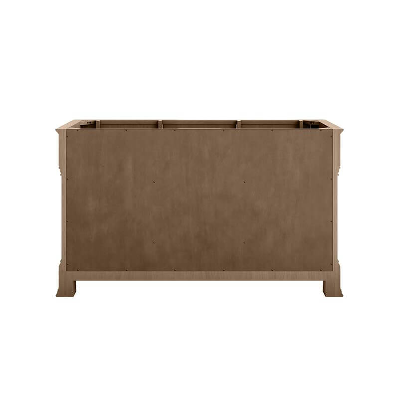 James Martin Brookfield 60" Double Vanity Pecan Back View