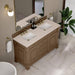 James Martin Brookfield 60" Double Vanity Pecan With Eternal Marfil Silestone Top