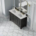 James Martin Brookfield 60 Inch Double Vanity Black Onyx With Lime Delight Silestone Top