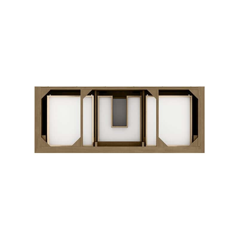 James Martin Brookfield 60 Inch Single Vanity Honey Oak Top View