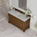 James Martin Brookfield 60 Inch Single Vanity Honey Oak With White Zeus Silestone Top