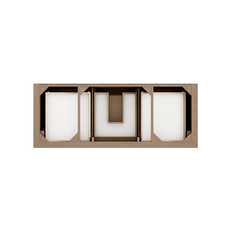 James Martin Brookfield 60 Inch Single Vanity Pecan Top View