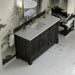 James Martin Brookfield 60" Single Vanity Black Onyx With White Zeus Silestone Top