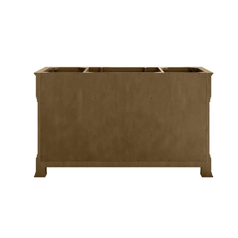 James Martin Brookfield 60" Single Vanity Honey Oak Back View