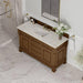 James Martin Brookfield 60" Single Vanity Honey Oak With Victorian Silver Silestone Top