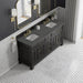 James Martin Brookfield 72" Double Vanity Black Onyx With Parisien Bleu Silestone Top