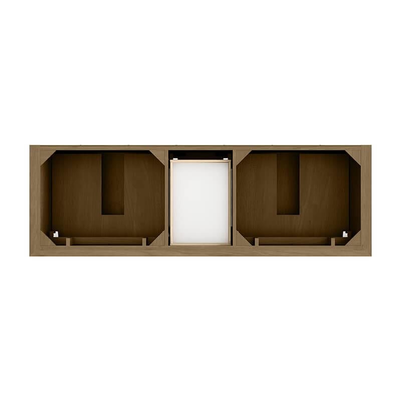 James Martin Brookfield 72" Double Vanity Honey Oak Top View