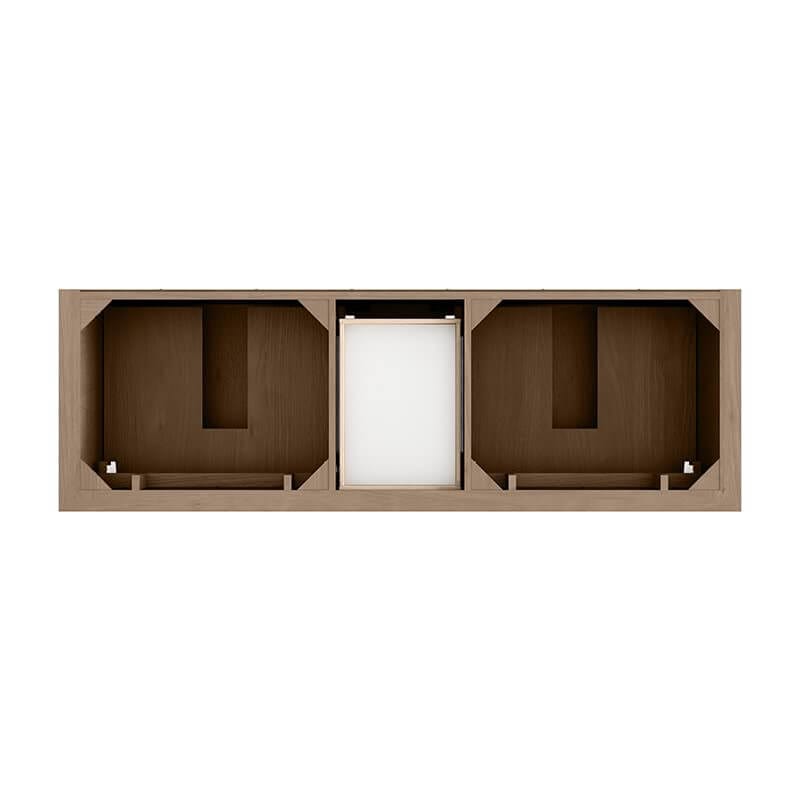 James Martin Brookfield 72" Double Vanity Pecan Top View