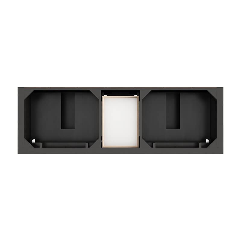 James Martin Brookfield 72 Inch Double Vanity Black Onyx Top View
