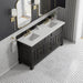 James Martin Brookfield 72 Inch Double Vanity Black Onyx With Eternal Jasmine Pearl Silestone Top