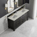 James Martin Brookfield 72 Inch Double Vanity Black Onyx With Victorian Silver Silestone Top