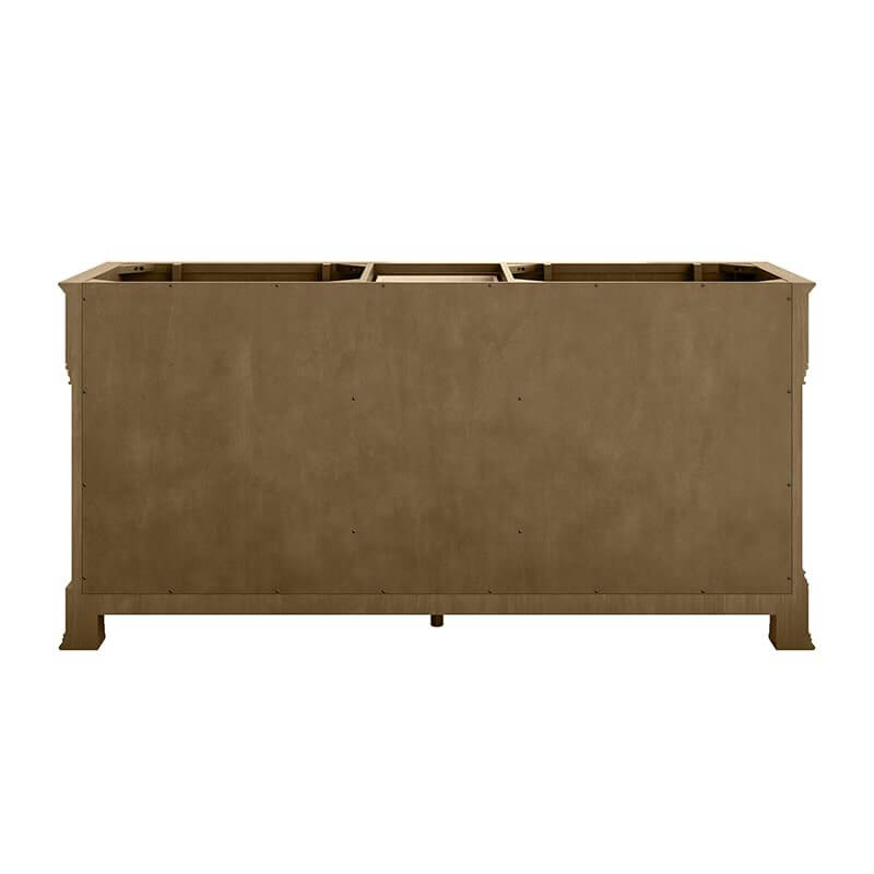 James Martin Brookfield 72 Inch Double Vanity Honey Oak Back View